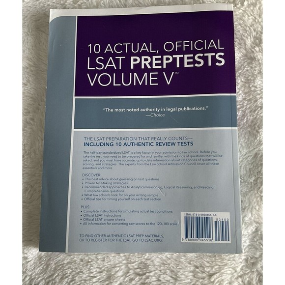 Set Of 3 LSAT Prep Test Workbooks, PowerScore, The Princeton Review And LSAT - Picture 5 of 7